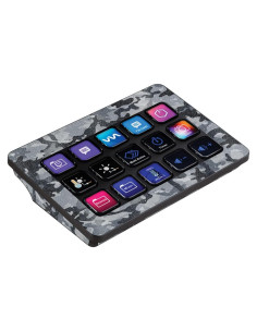 Piel Brillante MightySkins para Elgato Stream Deck MK.2 - Camuflaje Gris