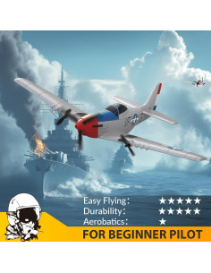 Avión RC VOLANTEXRC P-51D Mustang 3 Canales para Niños 2