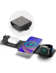 Cargador de Viaje Mophie 3 en 1 Inalámbrico Rápido 15W 2