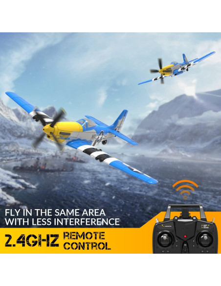 Avián RC ANTSIR P51 Mustang 4 Canales para Principiantes