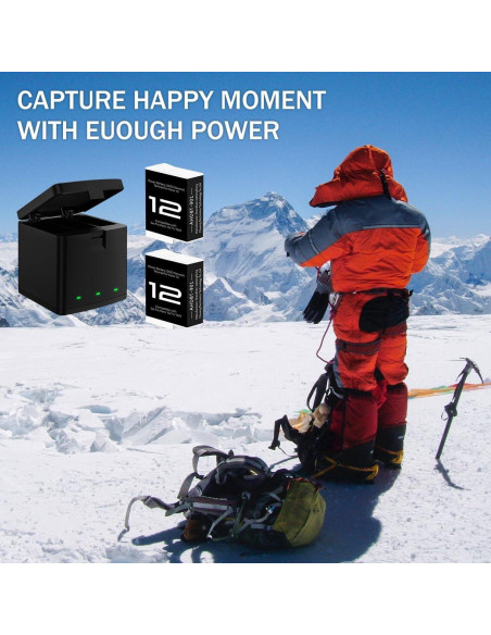 2 Baterías Enduro DIDIMETA para GoPro Hero 12 con Cargador