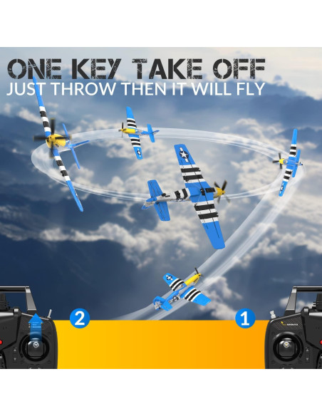 Avián RC ANTSIR P51 Mustang 4 Canales para Principiantes