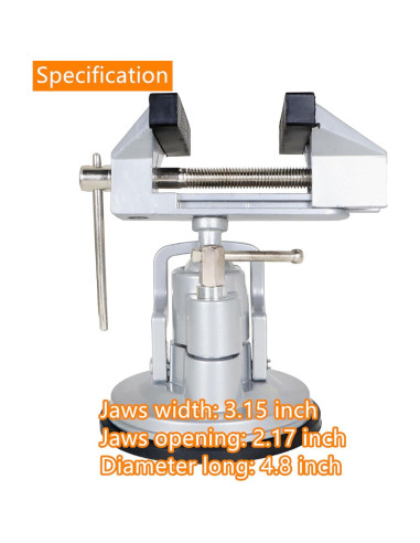 Morsa de Base de Vacío Waltyotur 8 cm Multi-Ángulo 360