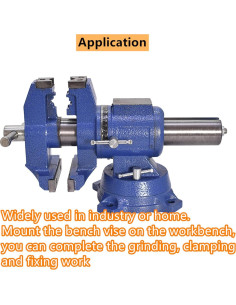 Morsa de Banco Multiusos Waltyotur 10cm 360 Rotación 2