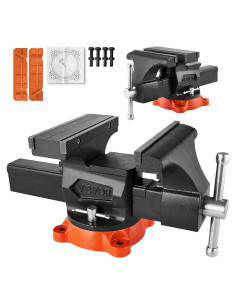 Prensa de Banco VEVOR 20.32 cm Mordazas Bidireccionales Hierro