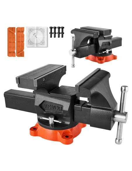 Prensa de Banco VEVOR 20.32 cm Mordazas Bidireccionales Hierro