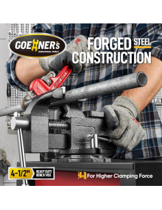 Prensa de banco Kitvance 4.5" acero forjado 2200 lbs 2