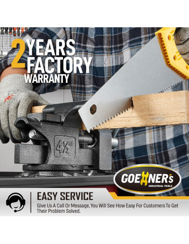 Prensa de banco Kitvance 4.5" acero forjado 2200 lbs