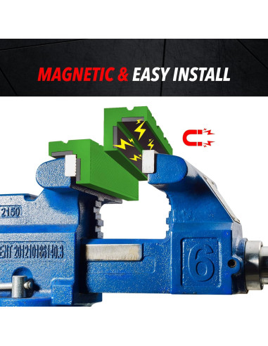 Mandíbulas de Sargento TRISENSE TPU 15.24 cm Verde 1 Par