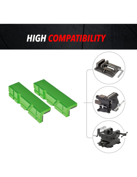 Mandíbulas de Sargento TRISENSE TPU 15.24 cm Verde 1 Par