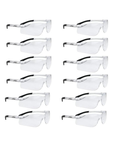 Gafas de Seguridad Stauffer Ursa, ANSI Z87+, UV, Paquete 12