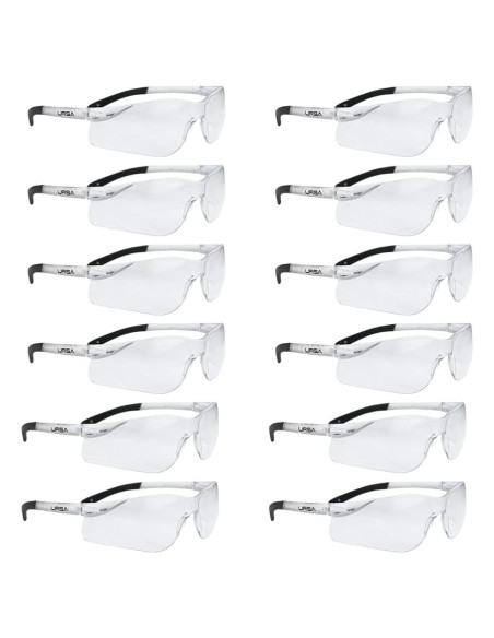 Gafas de Seguridad Stauffer Ursa, ANSI Z87+, UV, Paquete 12