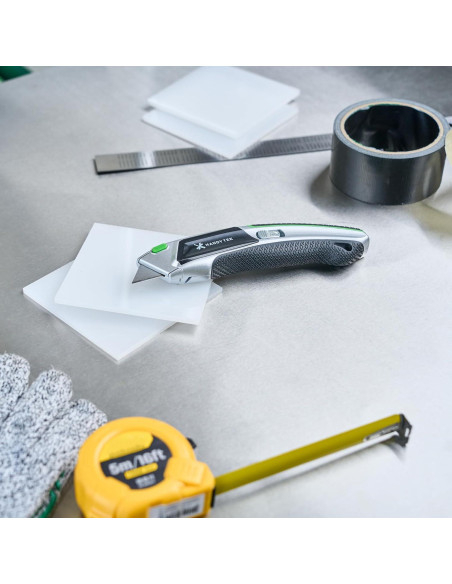 Cuchillo Utility Retráctil Handy Tek Plateado 19mm - 5 Cuchillas