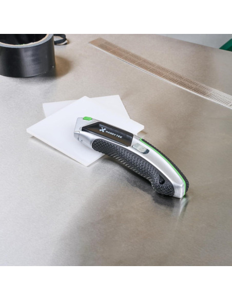 Cuchillo Utility Retráctil Handy Tek Plateado 19mm - 5 Cuchillas