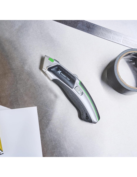 Cuchillo Utility Retráctil Handy Tek Plateado 19mm - 5 Cuchillas