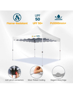 Carpa Plegable Hoteel 10x10m Impermeable UV50+ 4 Paredes 2