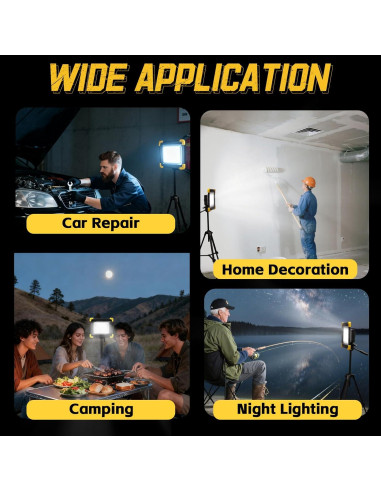 Luz de Trabajo Recargable KINQILIN 29000LM IP65 con Control Remoto