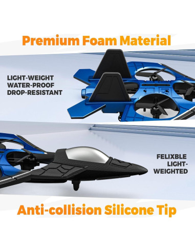 Drone RC F-22 Raptor SMILESSKIDDO Acrobático 35cm Luz