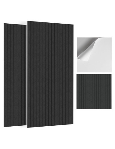 Paneles Acústicos 3D Autoadhesivos 6 Pack Negro 61x61cm