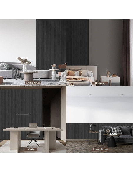 Paneles Acústicos 3D Autoadhesivos 6 Pack Negro 61x61cm