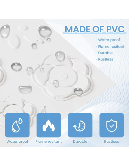 Paneles de Pared 3D LooYee Florales 50x50 cm - 24 Piezas