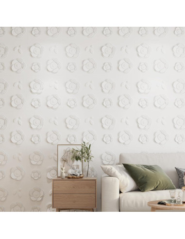 Paneles de Pared 3D LooYee Florales 50x50 cm - 24 Piezas