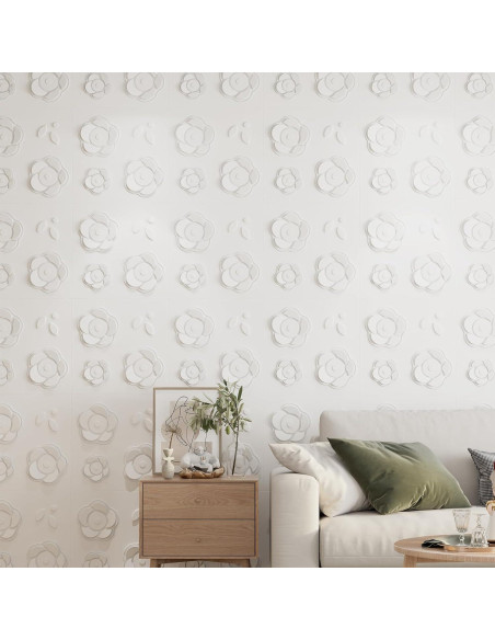 Paneles de Pared 3D LooYee Florales 50x50 cm - 24 Piezas