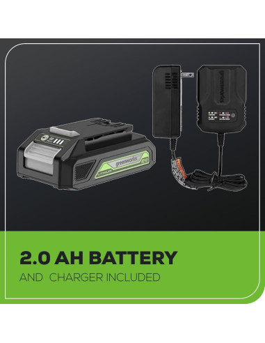 Sierra Rotativa Greenworks 24V 2Ah 27000 RPM con Cargador