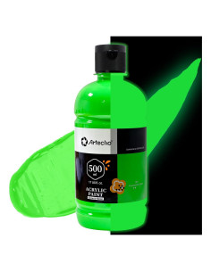Pintura Acrílica Verde Brillante en la Oscuridad Artecho 500ml