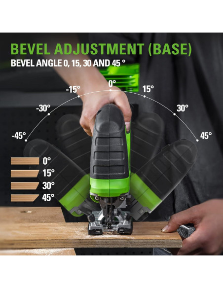 Sierra de calar inalámbrica Greenworks 24V sin escobillas 3,000 SPM