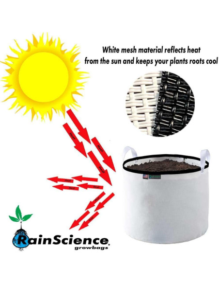 Bolsa de Crecimiento 26.5L Rain Science - Maceta de Tela Drenante