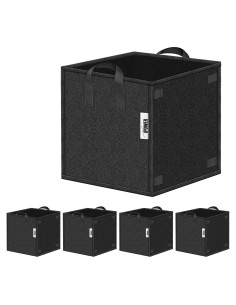 Bolsas de Cultivo Cuadradas iPower 5 Paquete 26.5L Tela Gruesa