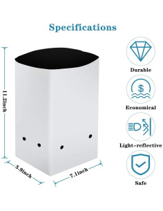 Bolsas de Cultivo iPower 50 Pack 2 Galones Negras y Blancas 2