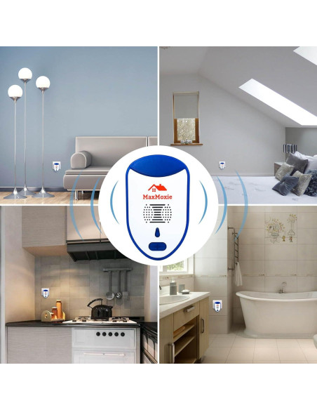 Repelente Ultrasónico de Plagas MaxMoxie - 2 Unidades