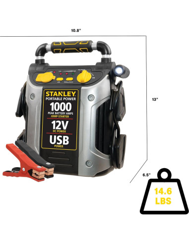 Arrancador de Batería STANLEY J509 1000A Pico USB LED