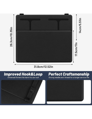 Extensor de Visera Solar ZDDGNN Ajustable Negro 31.85x26.24 cm