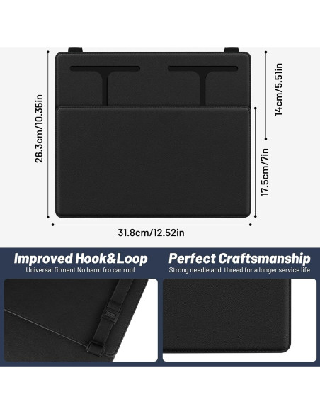 Extensor de Visera Solar ZDDGNN Ajustable Negro 31.85x26.24 cm