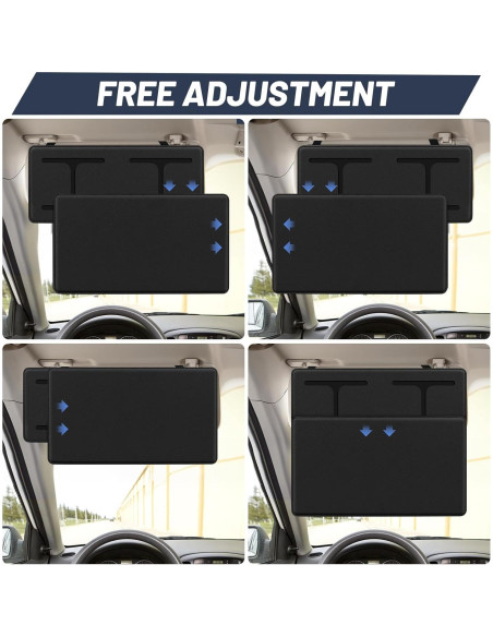 Extensor de Visera Solar ZDDGNN Ajustable Negro 31.85x26.24 cm