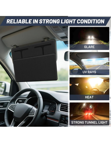 Extensor de Visera Solar ZDDGNN Ajustable Negro 31.85x26.24 cm