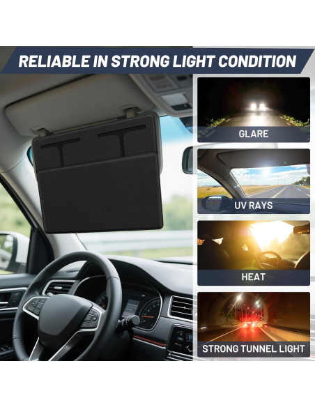 Extensor de Visera Solar ZDDGNN Ajustable Negro 31.85x26.24 cm