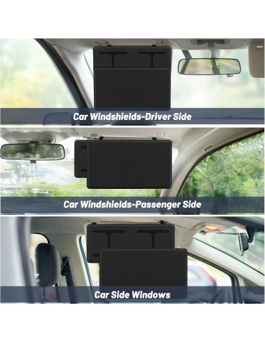 Extensor de Visera Solar ZDDGNN Ajustable Negro 31.85x26.24 cm