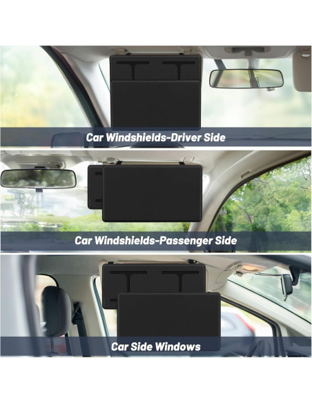 Extensor de Visera Solar ZDDGNN Ajustable Negro 31.85x26.24 cm