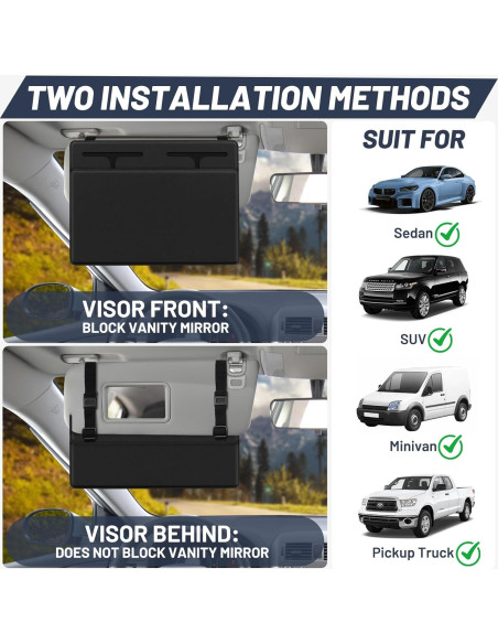 Extensor de Visera Solar ZDDGNN Ajustable Negro 31.85x26.24 cm