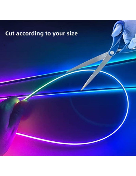 Kit de Luz LED Ambiental AUBEU para Interior de Coche 18 Piezas