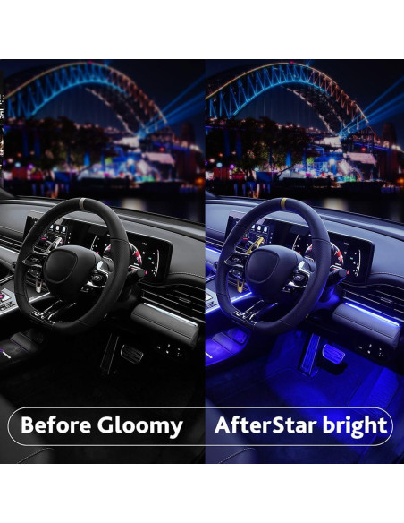 Luces LED RGB de Interior Minsezhi para Automóvil 24 LEDs