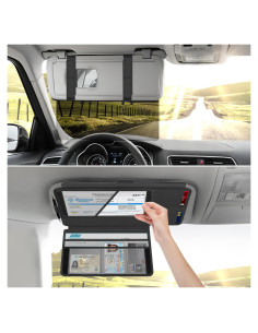 Extensor de Visera Solar PJLJY 2-en-1 con Soporte de Registro