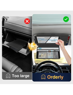 Extensor de Visera Solar PJLJY 2-en-1 con Soporte de Registro 2