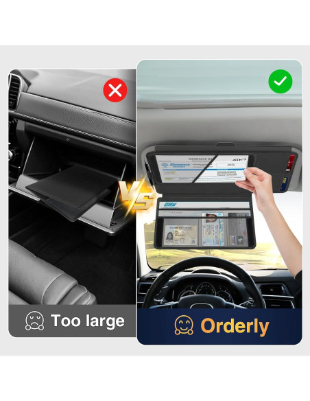 Extensor de Visera Solar PJLJY 2-en-1 con Soporte de Registro