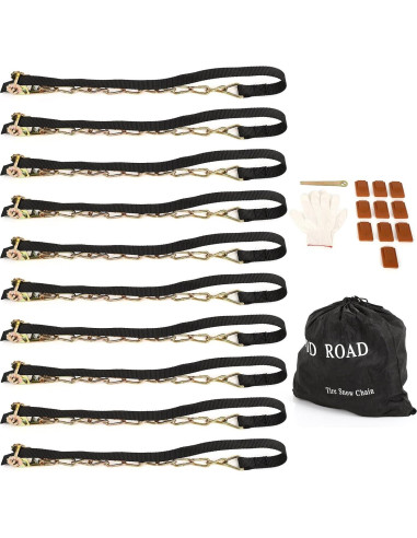 Cadenas de Nieve SCITOO 175390 para Automóvil y SUV - Juego de 10