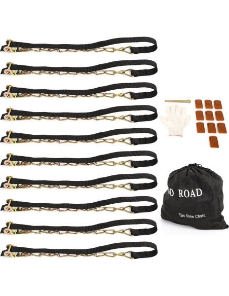 Cadenas de Nieve SCITOO 175390 para Automóvil y SUV - Juego de 10